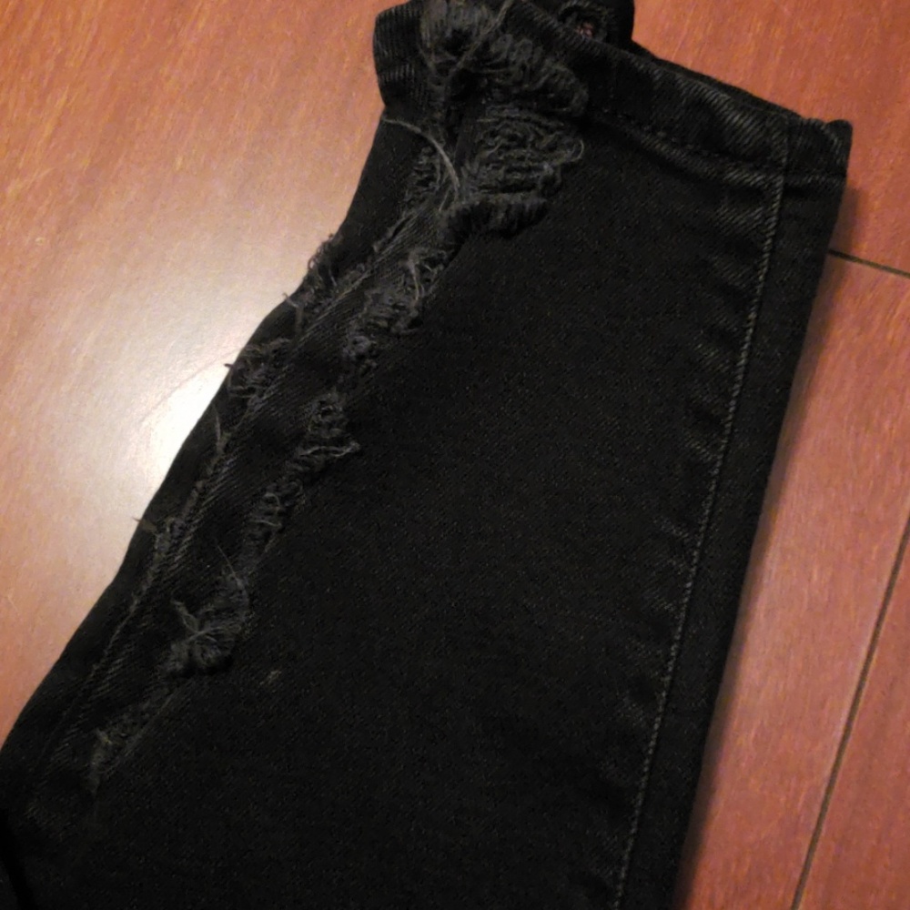 FREE PEOPLE Destroyed Denim - Picture 6 of 7